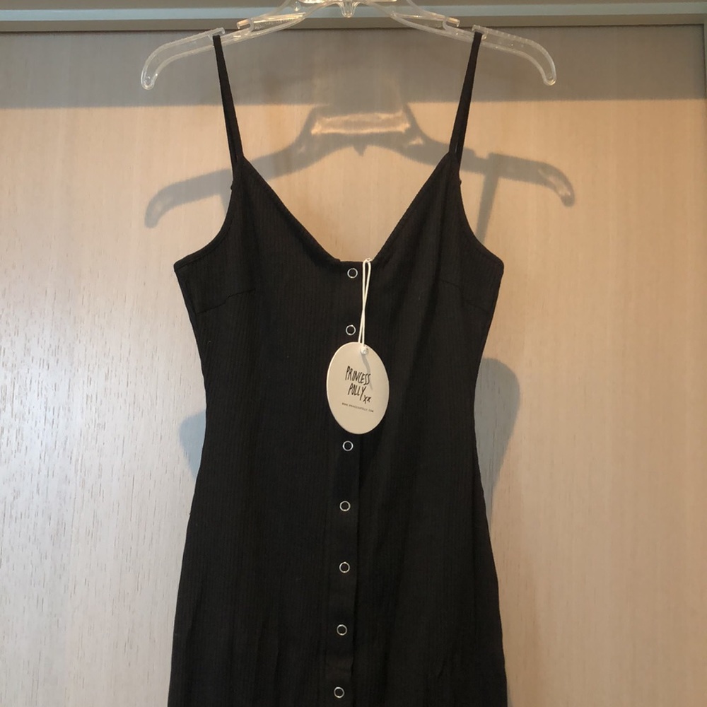 Princess Polly maxi dress. Black. Ribbed material. Size 10 - Picture 2 of 9